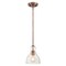 Westinghouse Pendant 60W Mini Fiona Washed Copper Clear Seeded Glass 6356400 - alternate 1